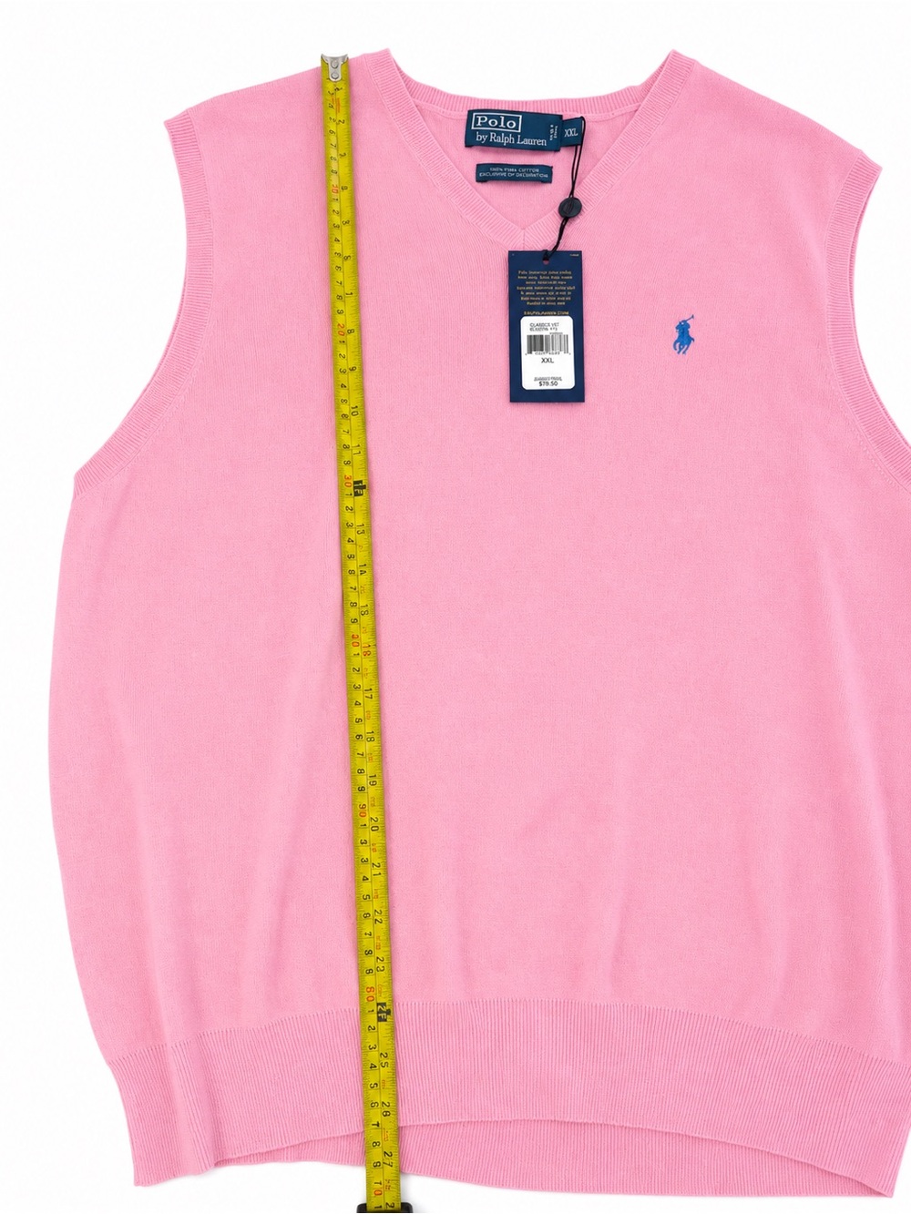 Polo Ralph Lauren Pink Pima Cotton Sweater Vest XXL Men’s NWT - Picture 4 of 6
